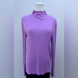 POPLINEN‎ Norma Modal Ribbed Turtleneck Long Sleeve Women's Top Size XL